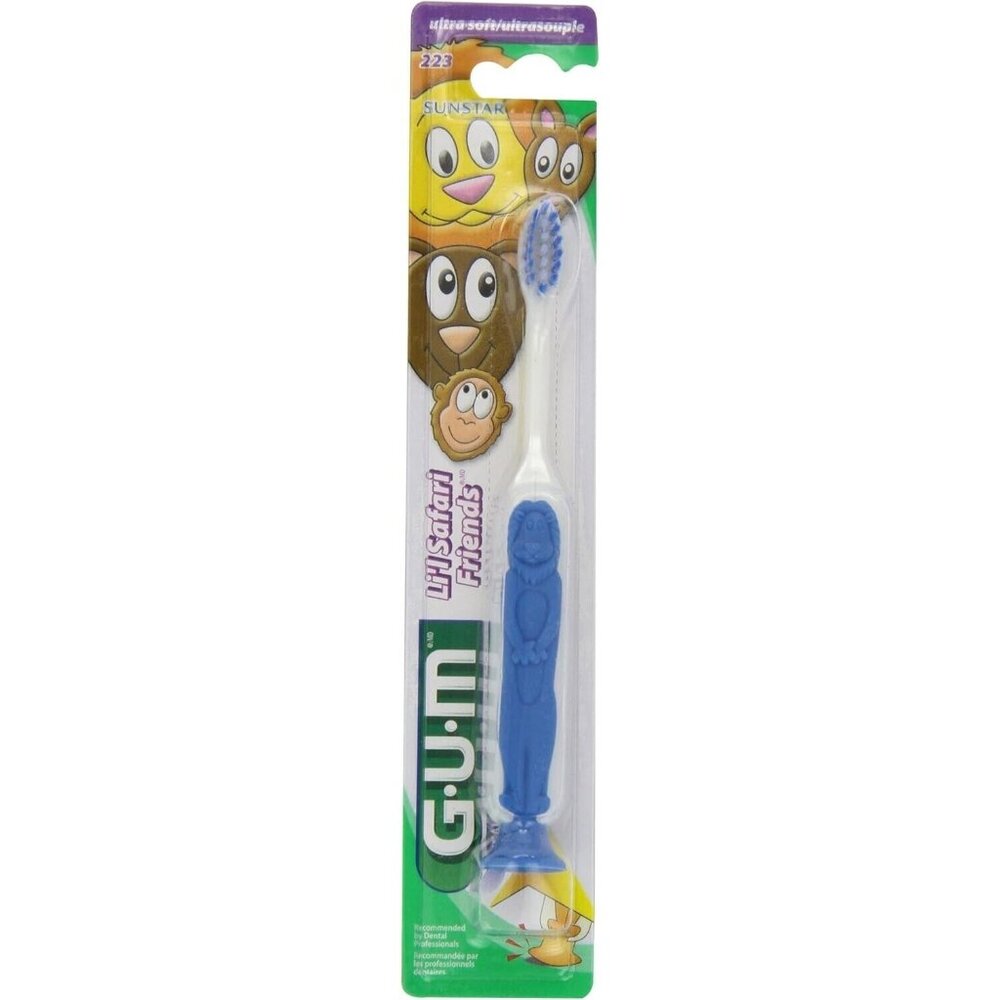 GUM Li'l Safari Friends Ultra Soft Kids Toothbrush 2-5 yrs